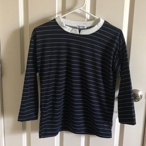 Striped quarter length shirt